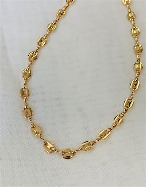 gucci lock chain necklace|14k gold Gucci link chain.